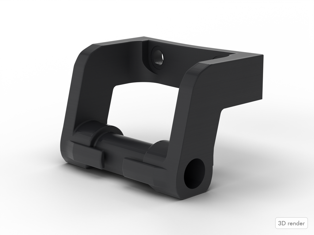 Yamaha Compatible Vintage Snare Bridge, 3D Printed Replacement, Black PETG (3D render)