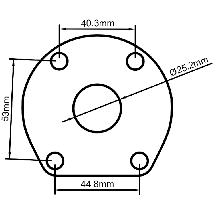 Bass Mount Spacer - Yamaha Compatible (Low-Mass/Hybrid), 3D printed drum part - photo 2