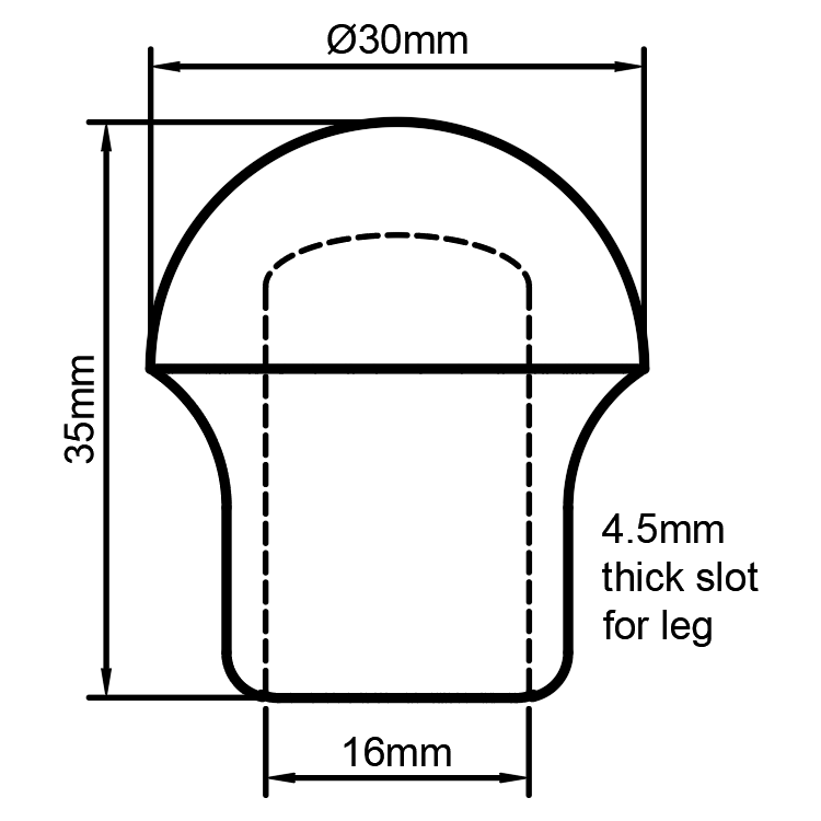 Vintage Cymbal Stand Foot - Yamaha Drum Part Replacement (Single Braced), 3D printed drum part - photo 2