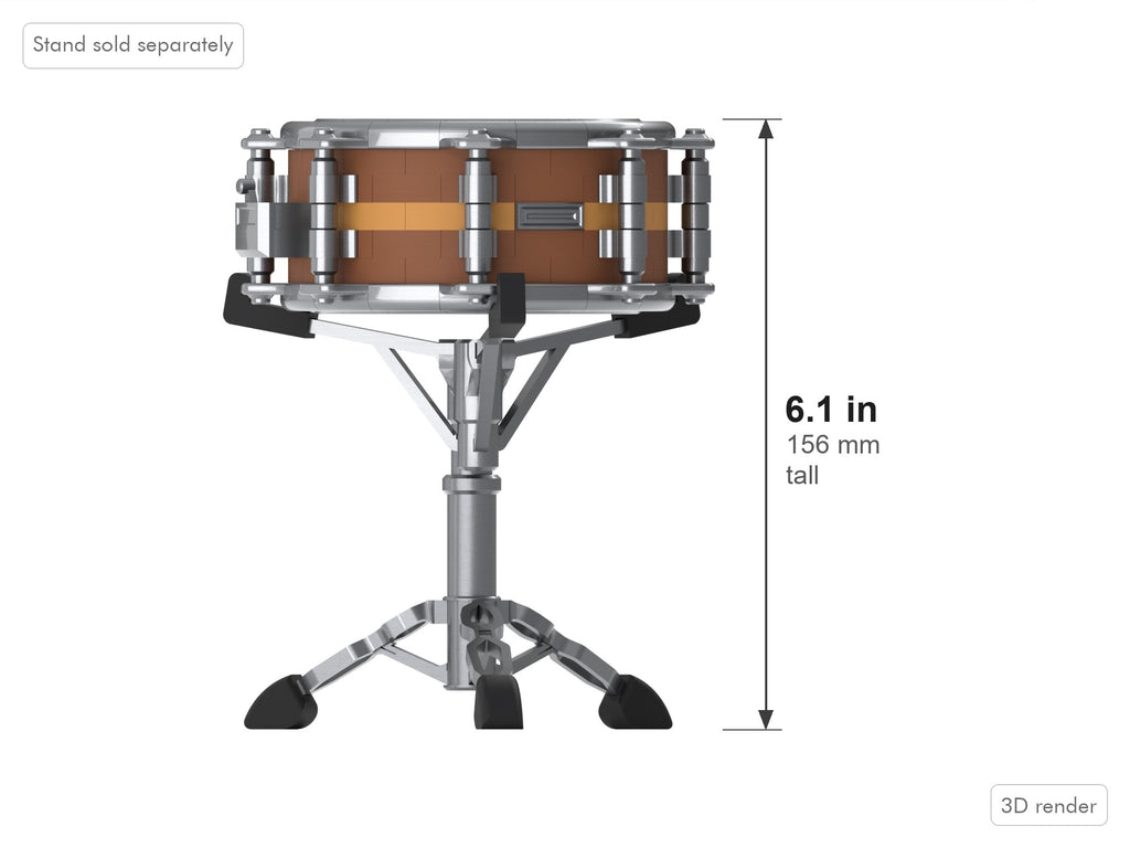 Beat Blokz - 1/4 Scale Snare Drum - Kit - Height on the snare stand: 6.1 in (stand sold separately)