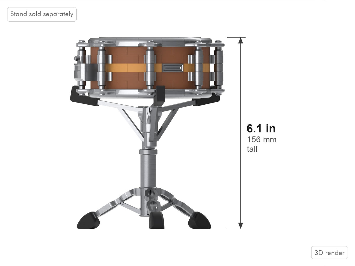Beat Blokz - 1/4 Scale Snare Drum - Kit - Height on the snare stand: 6.1 in (stand sold separately)