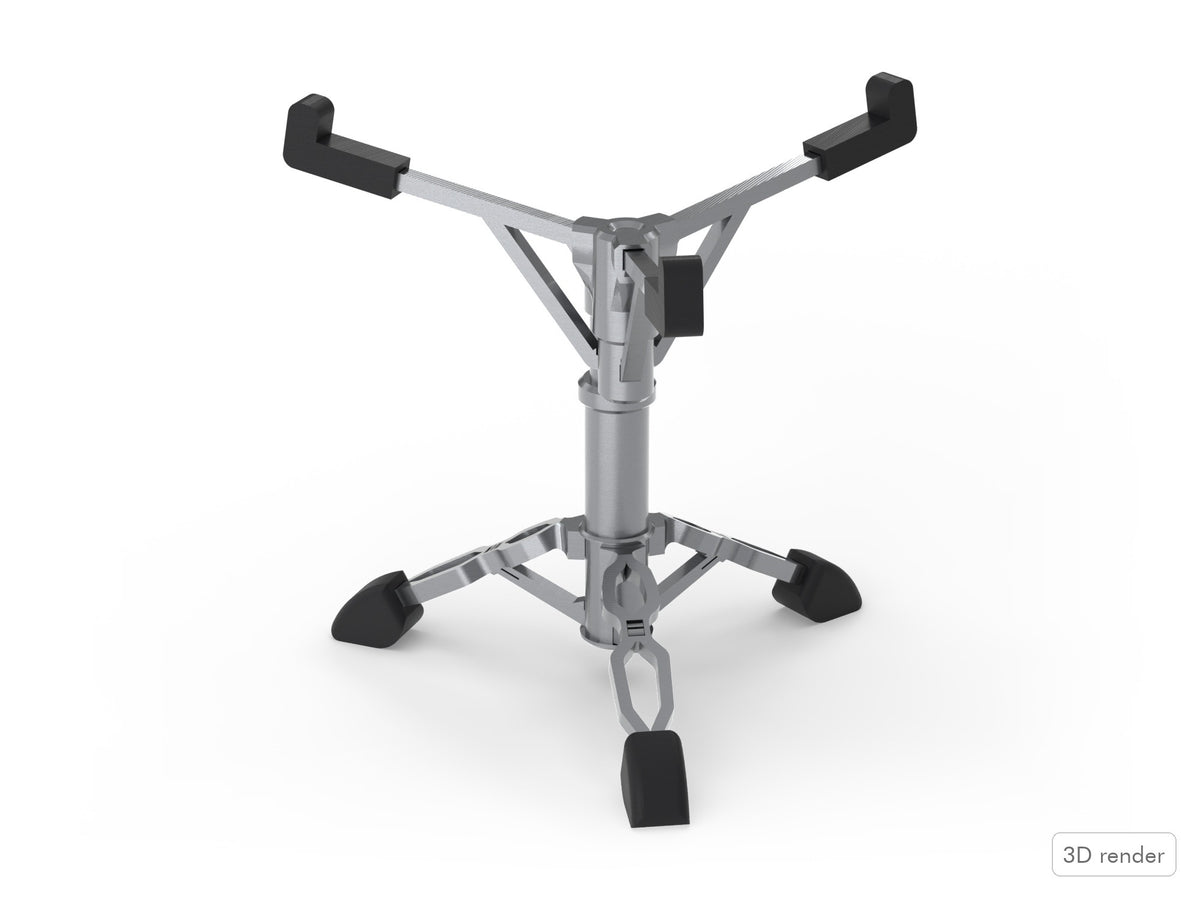 Beat Blokz - Snare Stand- Kit - 3D render of the assembled 1/4 scale snare stand