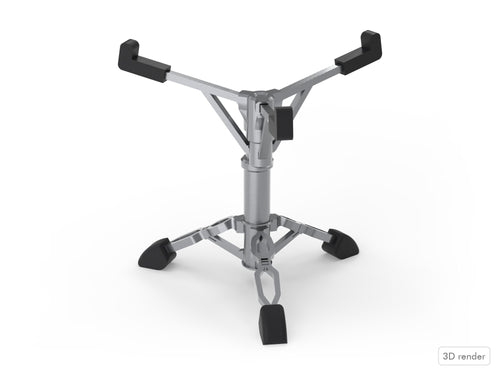 Beat Blokz - Snare Stand- Kit - 3D render of the assembled 1/4 scale snare stand