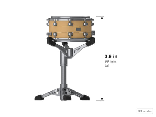 Beat Blokz - 1/7 Scale Buildable Snare Drum + Stand - total height 3.9 in (99 mm)