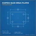 Custom Bass Drum Plates: rectangular