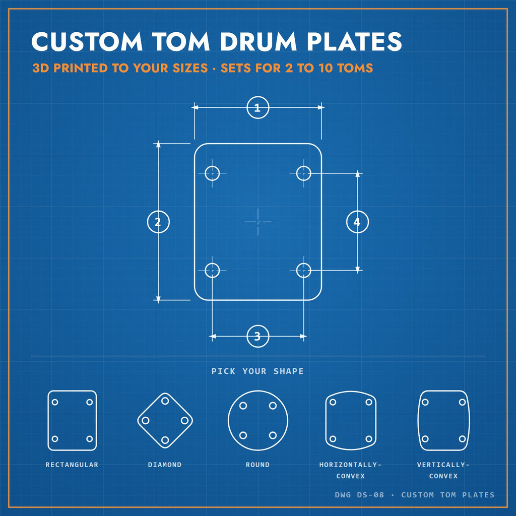 Custom Tom Drum Plates: main