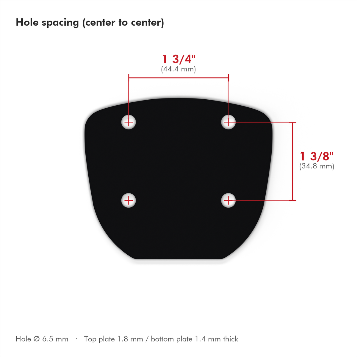 Ludwig Compatible Bass Drum Plate (Atlas Mount)