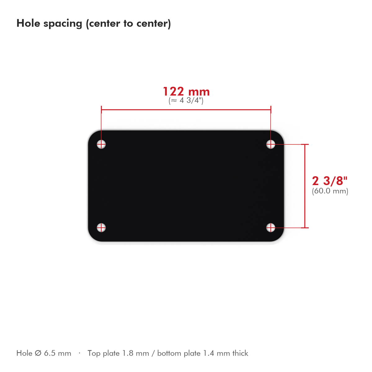 Pearl Export and Slingerland Compatible Bass Drum Plate