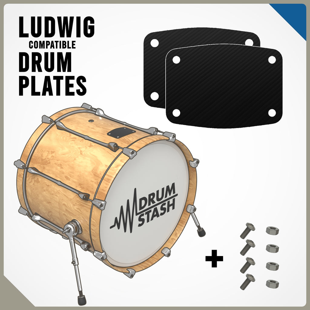 Ludwig Breakbeats Compatible Bass Drum Masking Plate, 3D printed drum part - photo 1