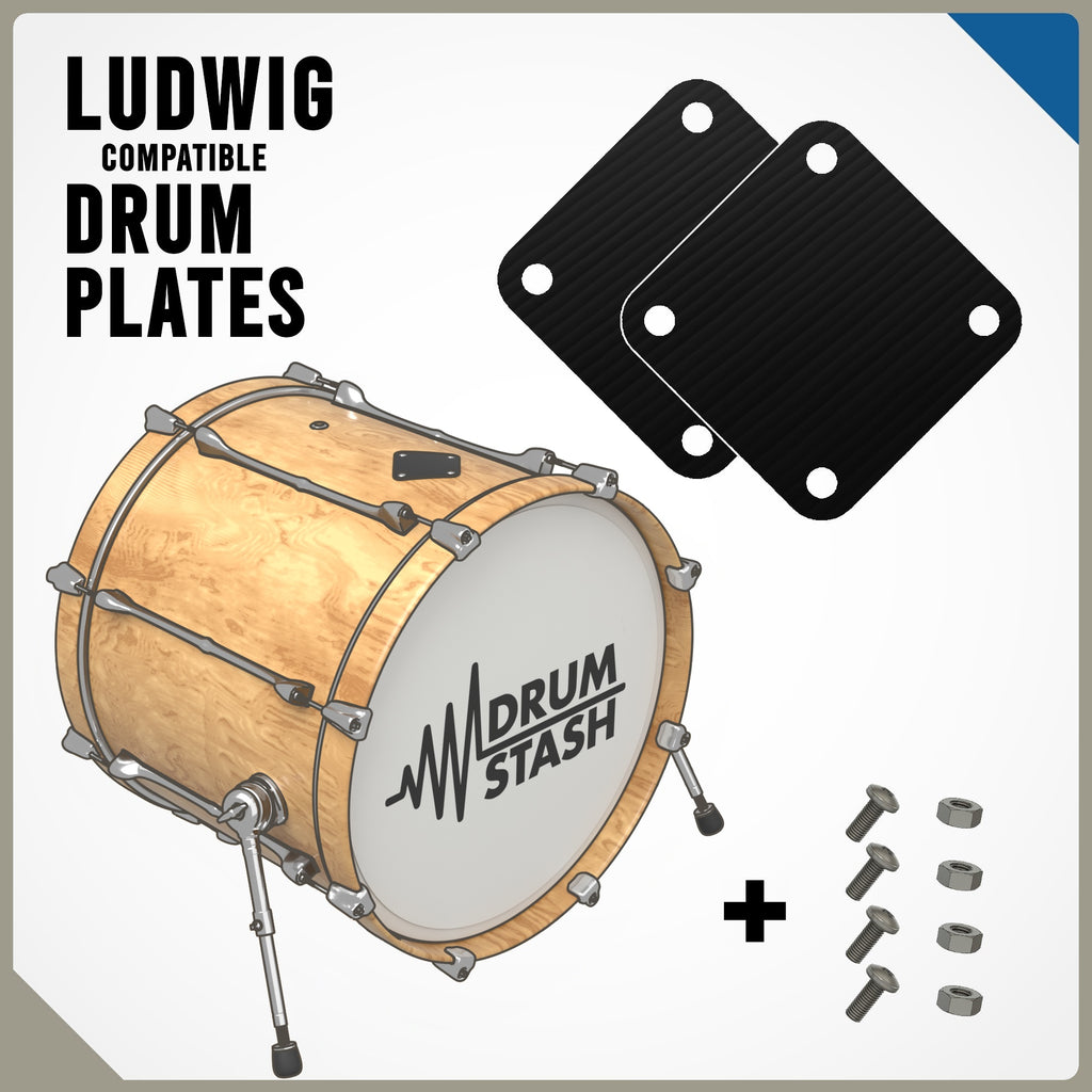 Ludwig Vintage Drums Compatible Bass Drum Masking Plate, 3D printed drum part - photo 1