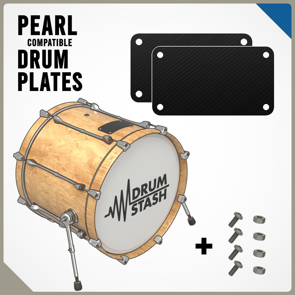 Pearl Export and Slingerland Compatible Bass Drum Masking Plate, 3D printed drum part - photo 1