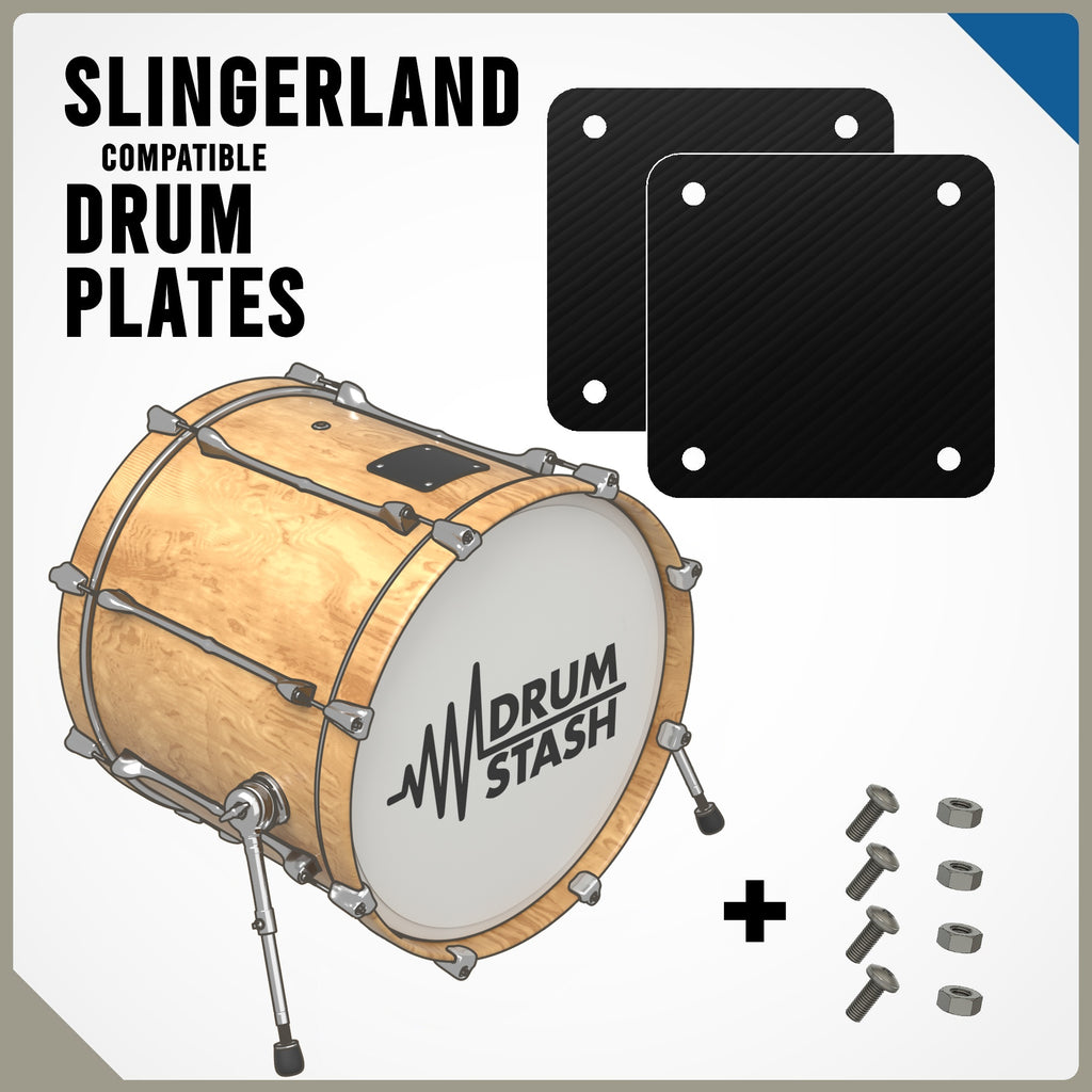 Slingerland Vintage '70s Drums Compatible Bass Drum Masking Plate, 3D printed drum part - photo 1