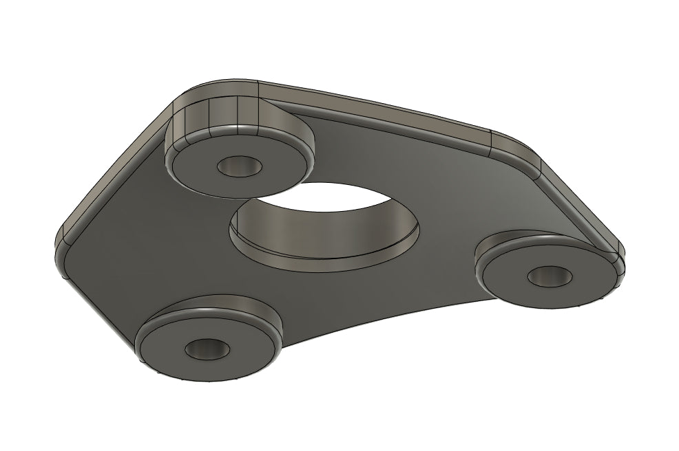 Inner Tom Drum Mount Plate, Pearl Export Compatible Drum Part Replacement 3D View 2