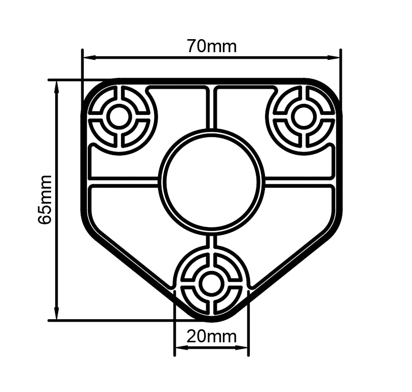 Inner Tom Drum Mount Plate, Pearl Export Compatible Drum Part Replacement Diagram