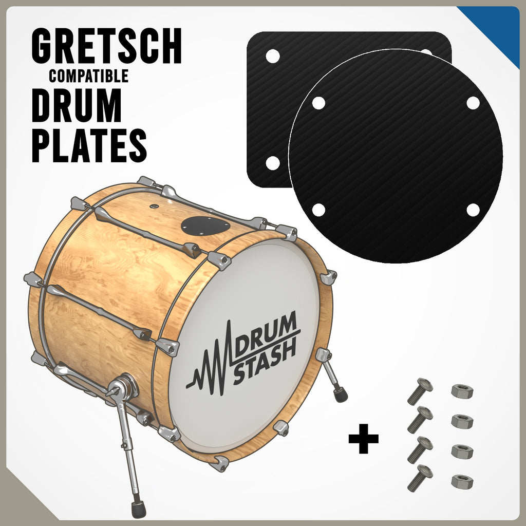 Gretsch Renown Compatible Bass Drum Masking Plate (Round), 3D printed drum part - photo 1