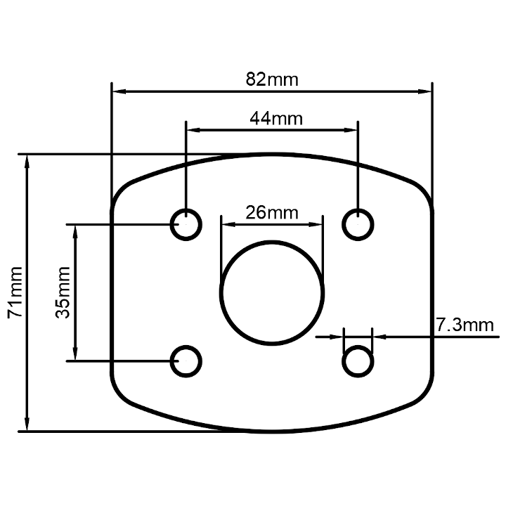 Bass Mount Spacer - Ludwig Compatible (Elite-Style), 3D printed drum part - photo 3