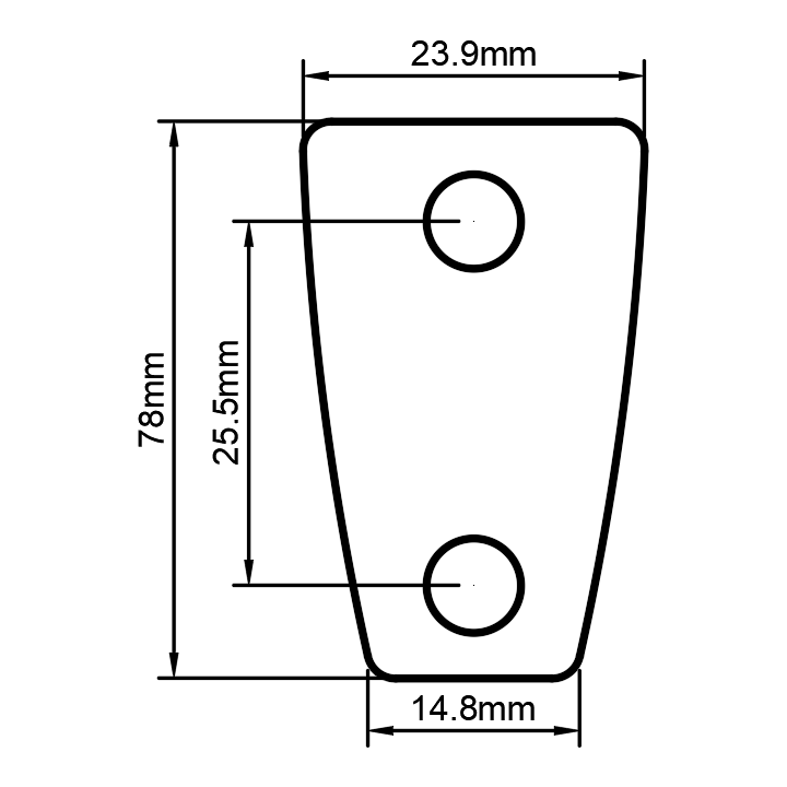 Drum Lug Spacer, Ludwig Compatible. Low Mass Mini-Lug (Micro-Lugs), 3D printed drum part - photo 2