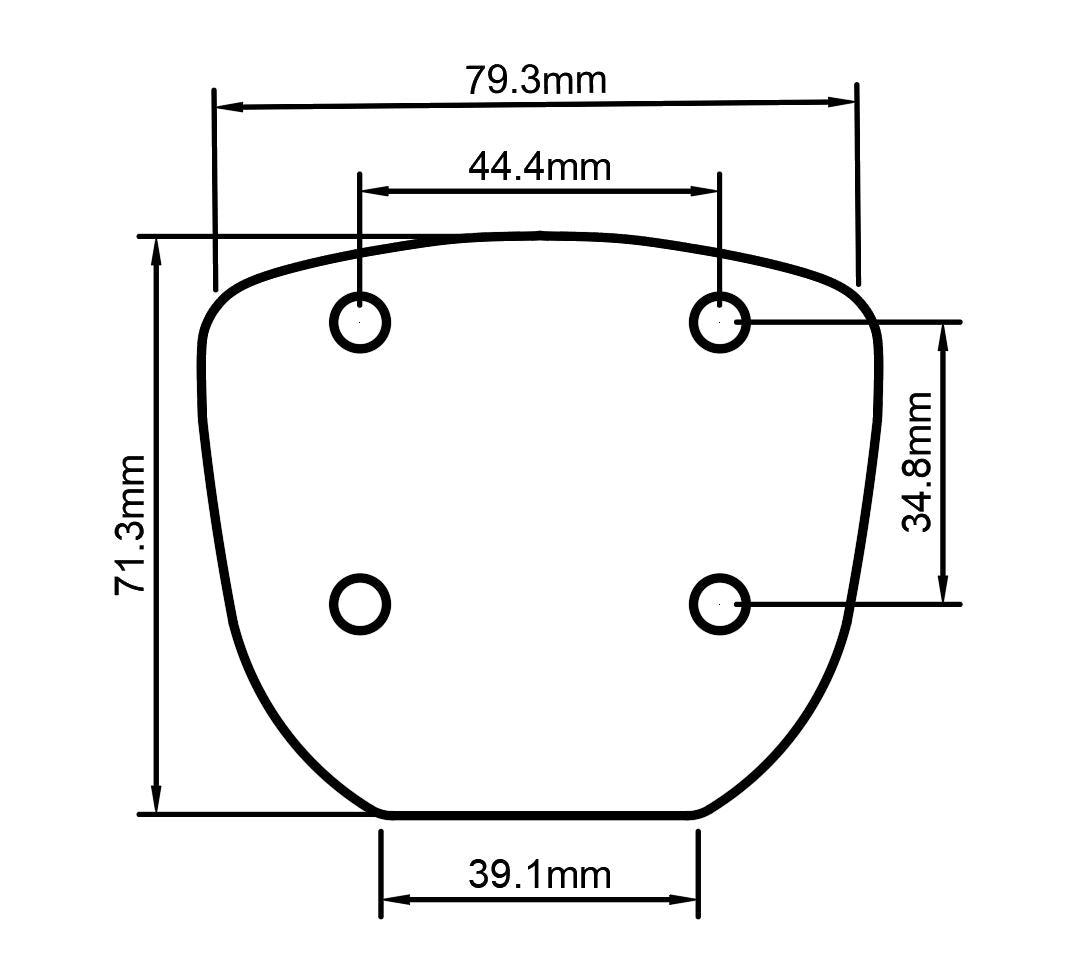Ludwig Compatible Bass Drum Masking Plate (Atlas Mount), 3D printed drum part - photo 2