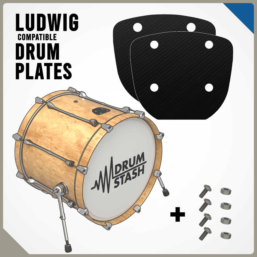 Ludwig Compatible Bass Drum Masking Plate (Atlas Mount), 3D printed drum part - photo 1