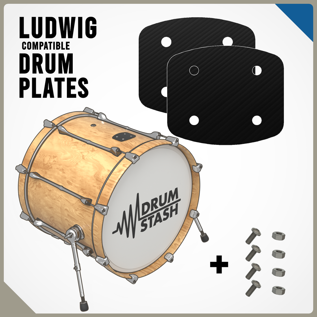 Ludwig Compatible Bass Drum Masking Plate (Elite Mount), 3D printed drum part - photo 1
