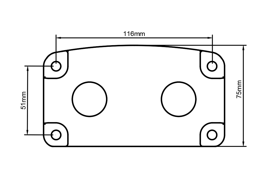Inner Bass Mount Plate, Pearl Session Custom Compatible, 3D printed drum part - photo 2
