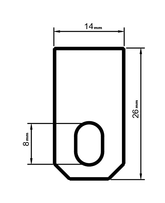 Bass Lug Insert - Tama Starclassic Compatible Drum Part Replacement. Diagram