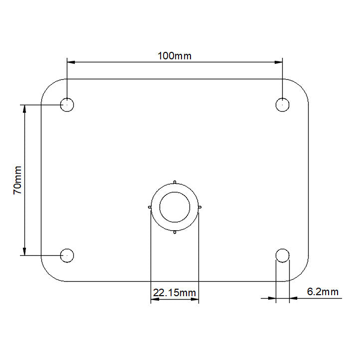 Roland MDP-7U Compatible Electronic Drum Module Mount Diagram