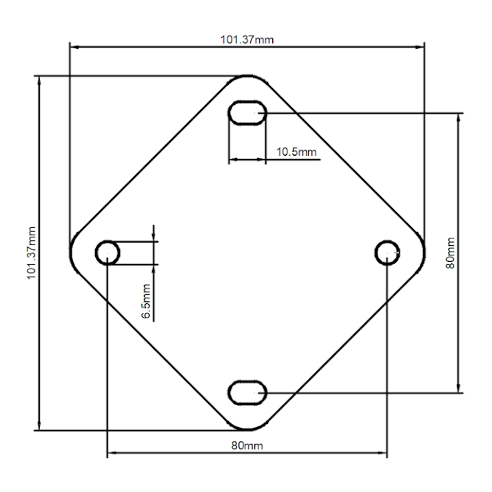 Slingerland Vintage '70s Drums Compatible Tom Drum Plates 3-Pack Diagram
